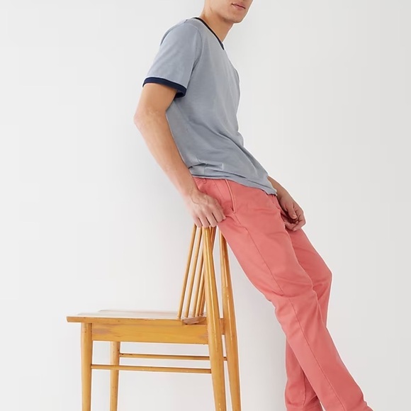 NWT J Crew 484 Slim Fit Stretch Chino Pants in Newport Red Size 33x32 - Picture 2 of 5